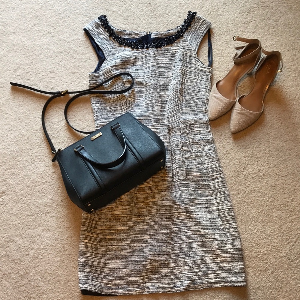NWOT Kate Spade Navy and White Work Dress